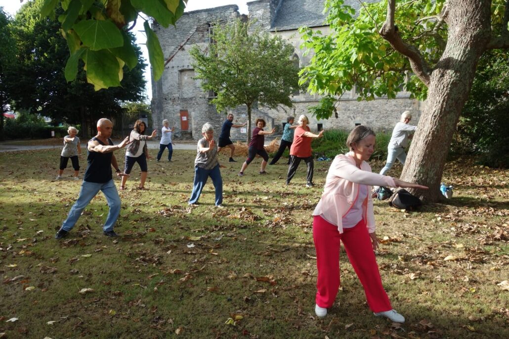 Cours de tai chi chuan en plein air